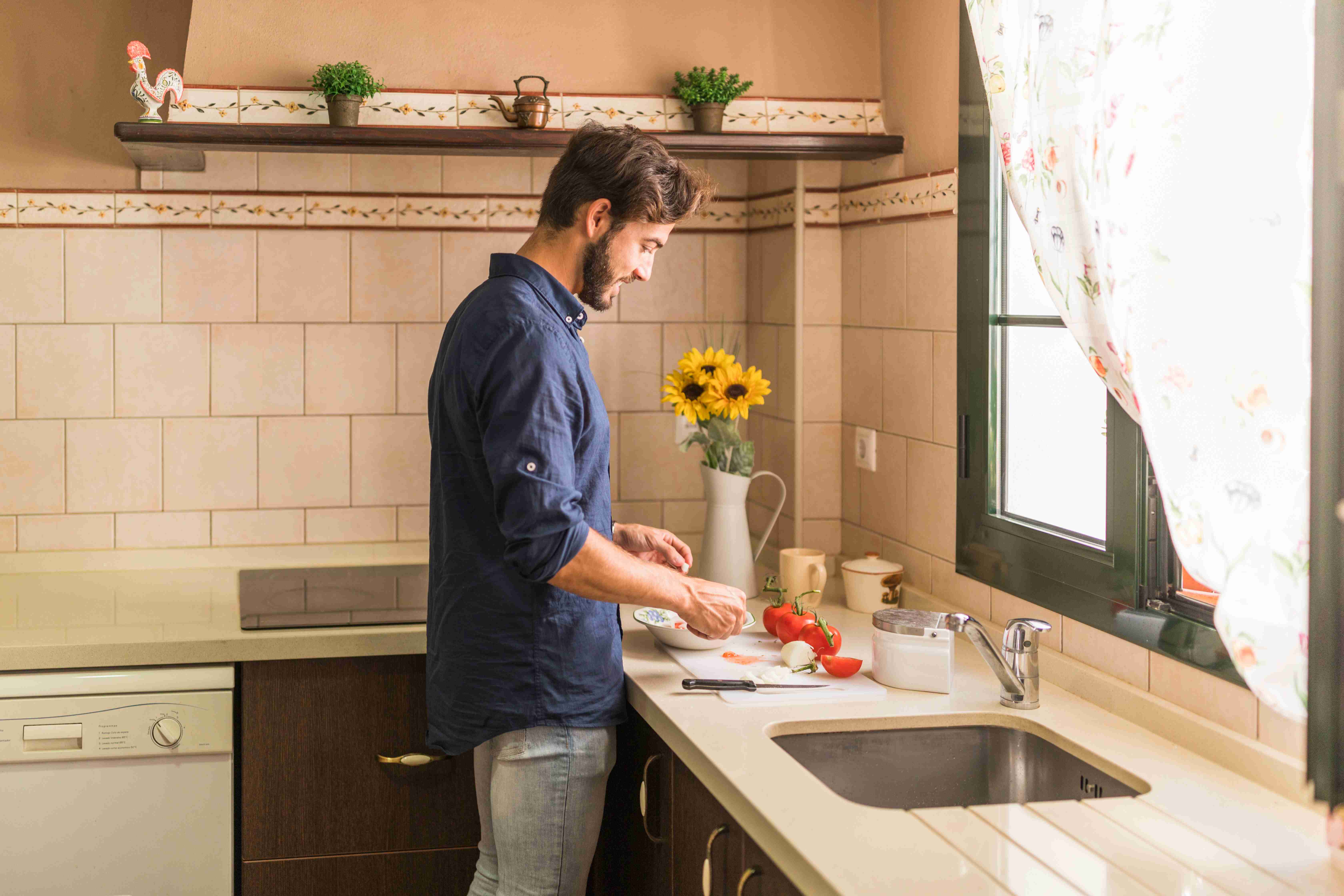 Kitchen renovation concept.